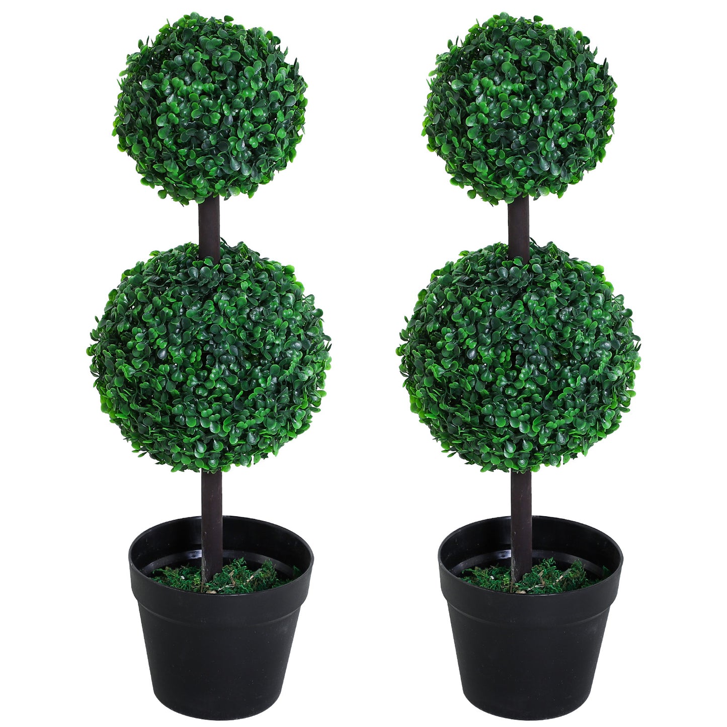 Outsunny Set of 2 Artificial Boxwood Ball Topiary Trees Potted Decorative Plant Outdoor and Indoor Décor (67cm) #3 Top Sellingin Home Accessories 4.9