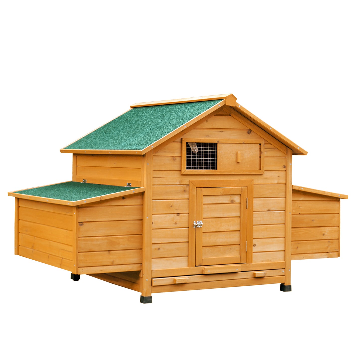 PawHut Wooden Chicken Coop with Nesting Boxes, Tray, for 2-4 Chickens, Yellow #5 Top Sellingin Chicken Coop 4.7