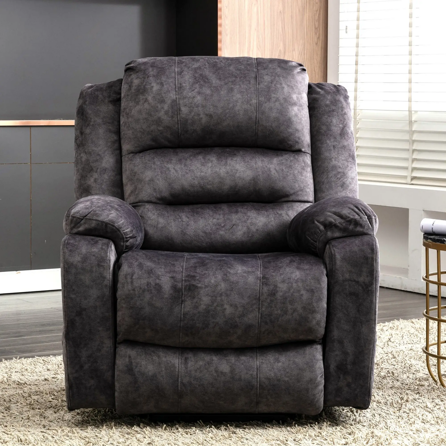 Power Lift Electric Recliner Chair with Massage and Heating Points, Recliner Armchair for Elderly, 87x85x107 cm, Grey
