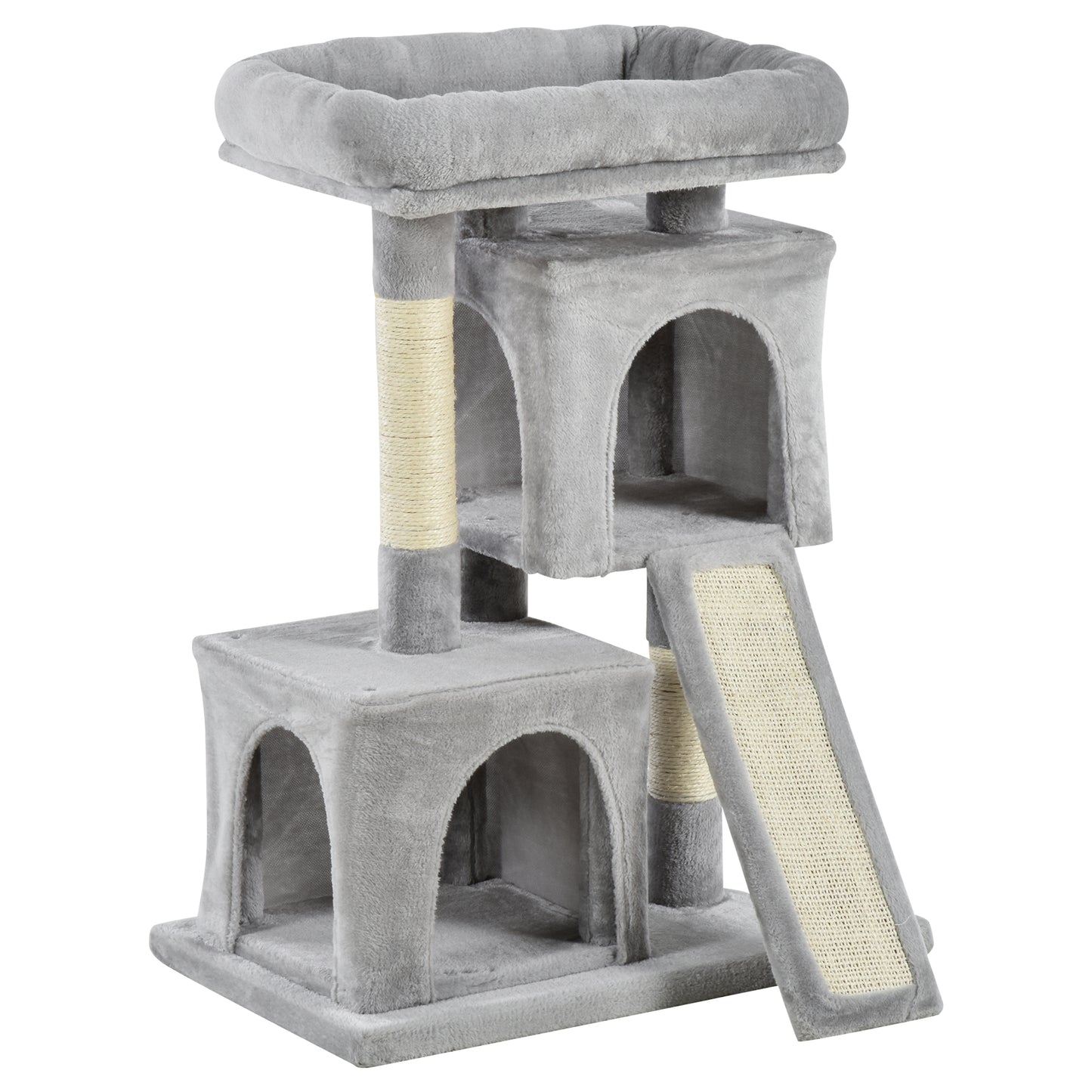 PawHut Cat Tree for Indoor Cats 83cm Cat Scratching Post Scratch Board Kitten Tower Climbing Frame Grey #7 Top Sellingin Cat Supplies 4.8