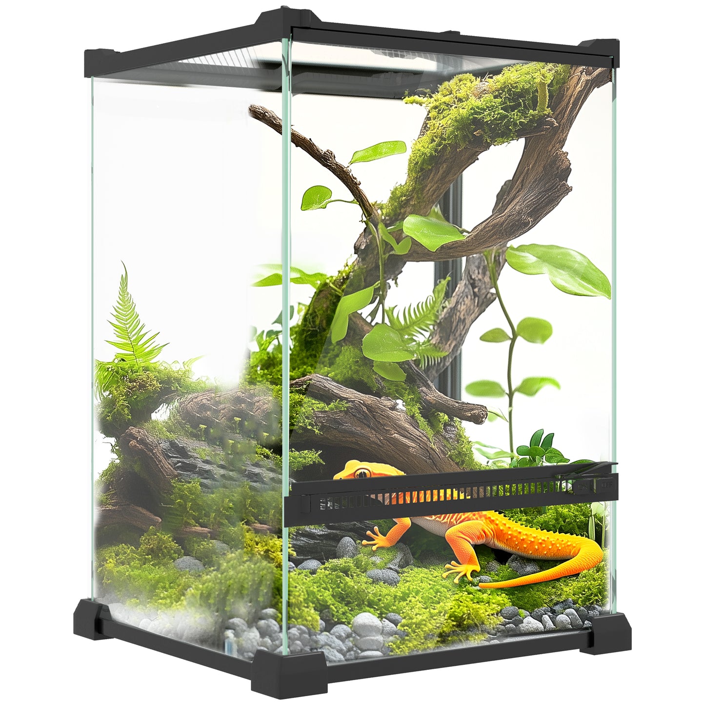 PawHut 12L Vivarium for Lizards, Frogs, Snakes, Turtles, Tortoises w/ Anti-Escape Design, Ventilation #9 Top Sellingin Reptile Houses 5