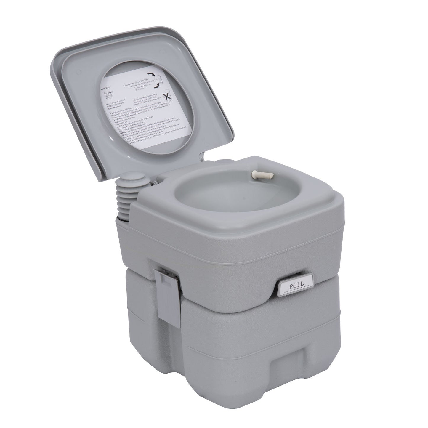 Outsunny 20L Portable Travel Mobile Toilet Outdoor Camping Handle WC with 2 Detachable Tanks & Push-button Operation, Grey #8 Top Sellingin Camping & Hiking 4.8