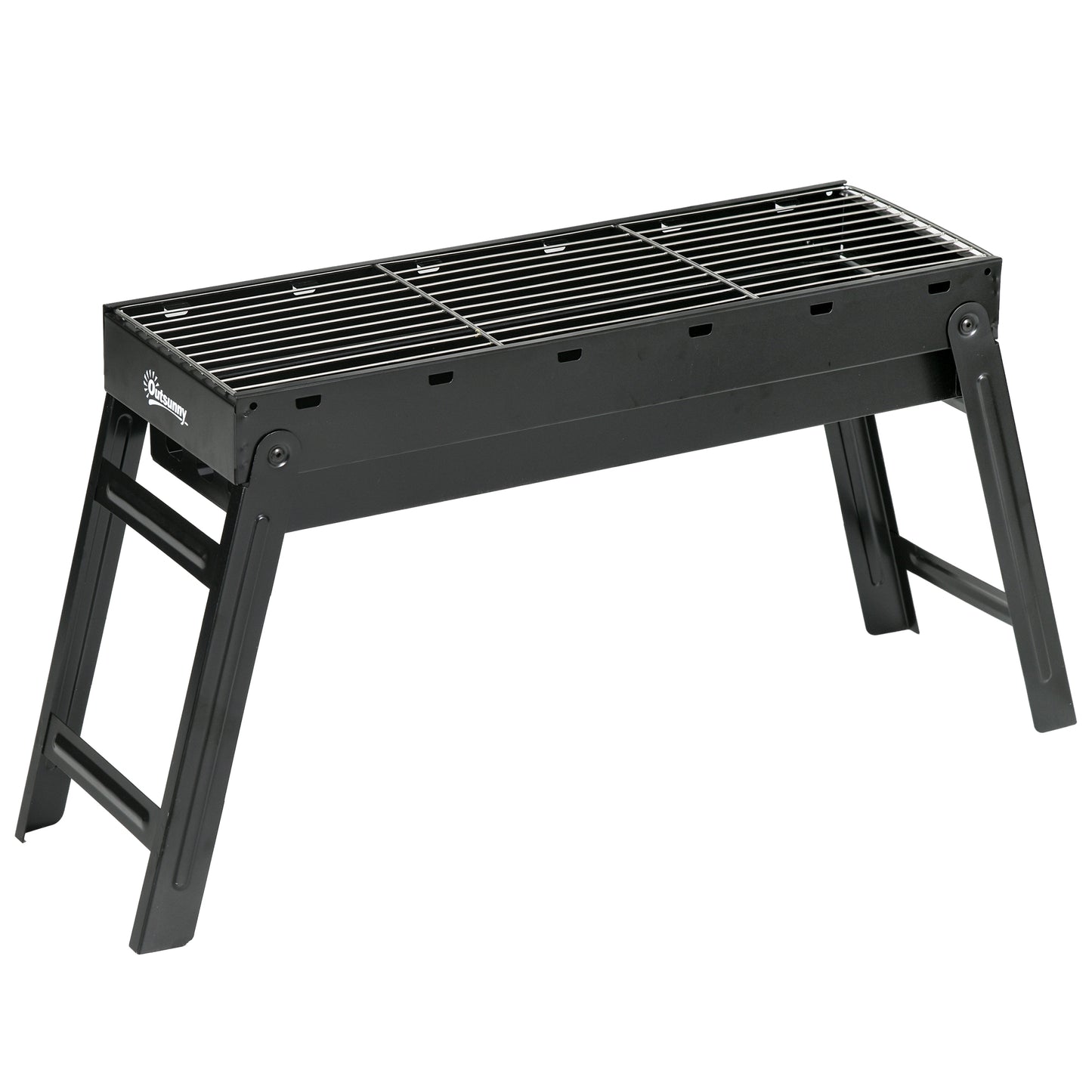 Outsunny Foldable Charcoal Grill - Black 4.7