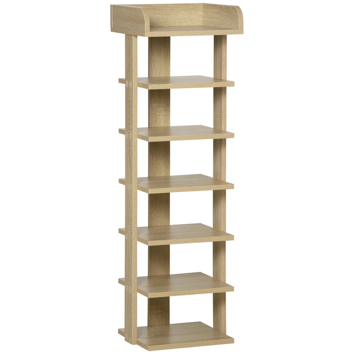 HOMCOM 7 Tier Shoe Rack Organizer Storage Shelf Wooden Display Cabinet for Entryway Living Room Bedroom Oak #9 Top Sellingin Shoe Storages 5