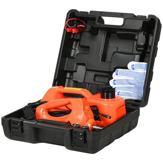 DURHAND 5 Ton Electric Car Jack Kit with 12V Auto Car Floor Jack, Impact Wrench, 15.5-45cm Car Tyre Lift Kit Emergency Tyre Repair Kit with Case for Cars, SUVs, Sedans, MPVs 5
