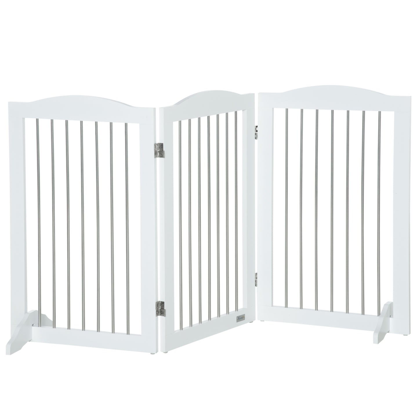 PawHut Foldable Dog Gate, Freestanding Pet Gate, with Two Support Feet, for Staircases, Hallways, Doorways - White #10 Top Sellingin Dog Gates 4.5