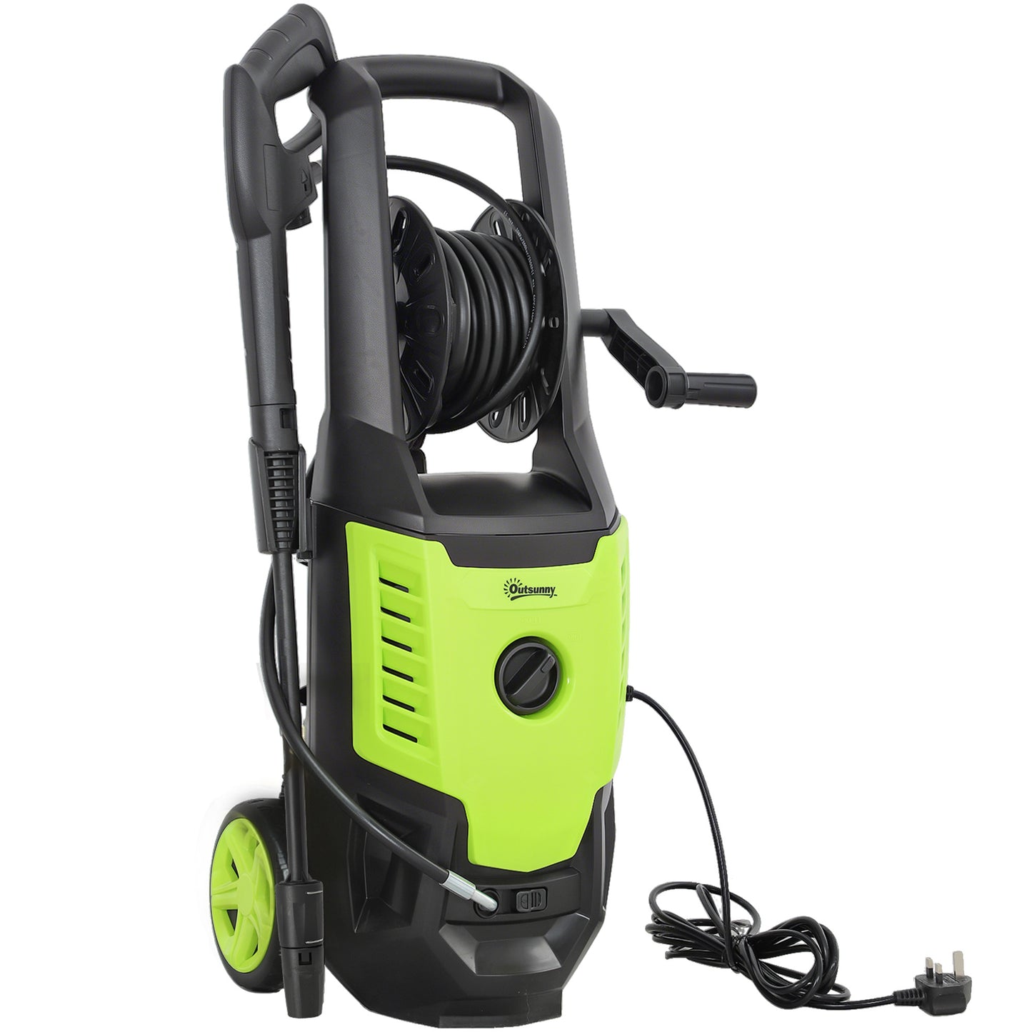Outsunny 2200W High Pressure Washer, 170 Bar Pressure, 420 L/h Flow, Portable Electric Power Washer Jet Wash Cleaner with Adjustable Nozzle 6M Hose and Hose Reel for Home Patio Car Driveway #1 Top Sellingin Garden Tools 5