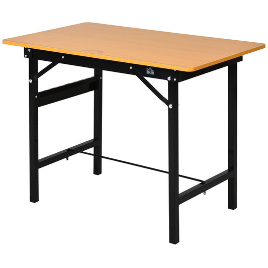 HOMCOM 100 cm Foldable Garage Work Bench, Craft Table MDF Workstation, Heavy-duty Steel Frame with Ruler, Protractor #2 Top Sellingin DIY Tools 4.9