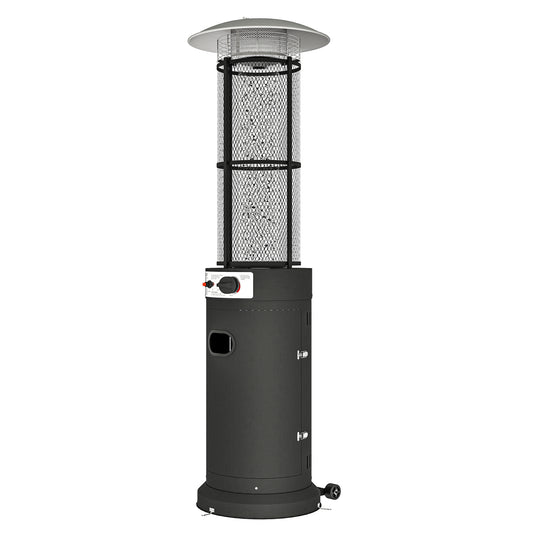 Outsunny 11 KW Freestanding Gas Patio Heater, Adjustable Outdoor Garden Propane Heater with Tip-Over Switch, Wheels, Pulse Ignition, Tank Room with Openable Door, Black #8 Top Sellingin Garden & Outdoor
