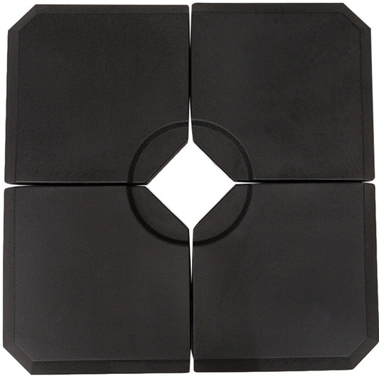 Outsunny Set of 4 Parasol Base Stand Weights for Cantilever Parasols, Water and Sand Filled, Up to 120kg, Black #3 Top Sellingin Parasol Umbrellas & Accessories 4.8