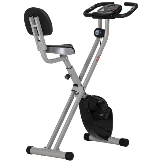 HOMCOM Exercise Bike Fitness Bicycle Indoor trainer Foldable 8-level Magnetic Resistance Adjustable w/LCD Monitor Pulse Sensor, Black #8 Top Sellingin Exercise Bikes & Trainers 4.7