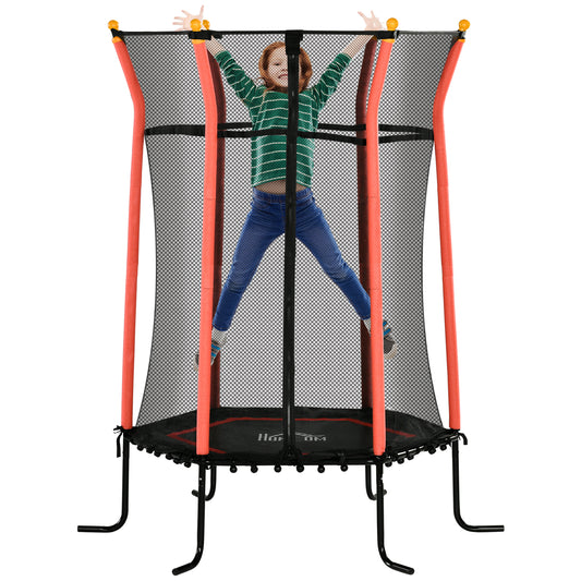 HOMCOM Kids Trampoline Mini Bouncer with Enclosure Safety Net For Ages 3-10 Years - Red #3 Top Sellingin Trampolines & Accessories 5