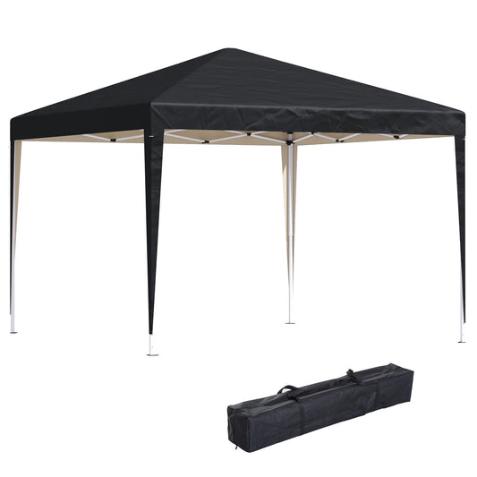 Outsunny 3 x 3M Garden Pop Up Gazebo Height Adjustable Marquee Party Tent Wedding Canopy with Carrying Bag, Black #10 Top Sellingin Garden & Outdoor 4.8