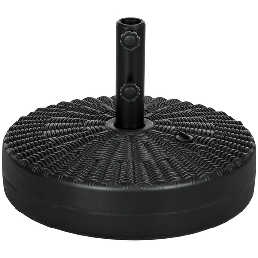 Outsunny 29kg Water/Sand Filled Rattan-Effect Parasol Base 4.8