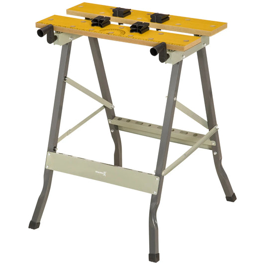 DURHAND 4-in-1 Work Bench, Folding Clamp Table w/ 4 Adjustable Clamping Pegs for DIY Home Garage, Grey #9 Top Sellingin Other DIY 4