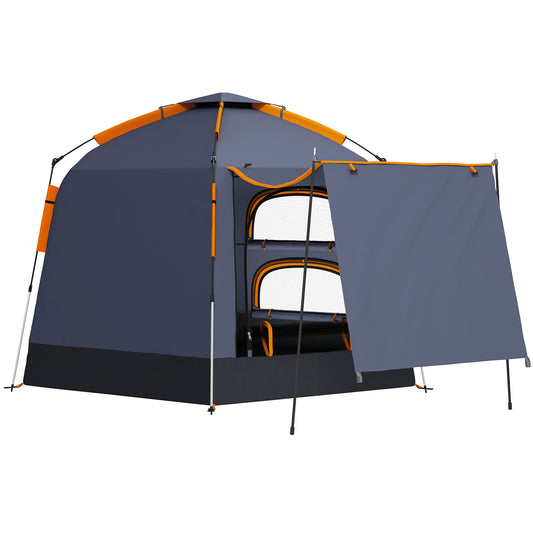 Outsunny Automatic Pop Up Camping Tent, Instant Setup 2-4 Man Tent with Mesh Windows, Waterproof & UV30+, Portable with Carry Bag for Fishing, Hiking, Backpacking, Dark Grey #3 Top Sellingin Outdoor Gear