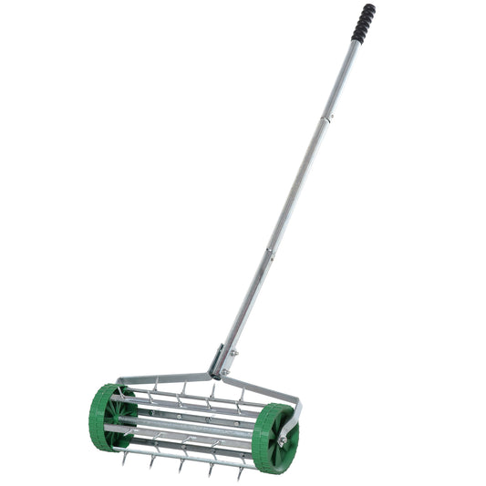 Outsunny Garden Rolling Lawn Aerator Heavy Duty Steel Grass Roller w/ Adjustable Handle #3 Top Sellingin Lawn Rollers 4.7