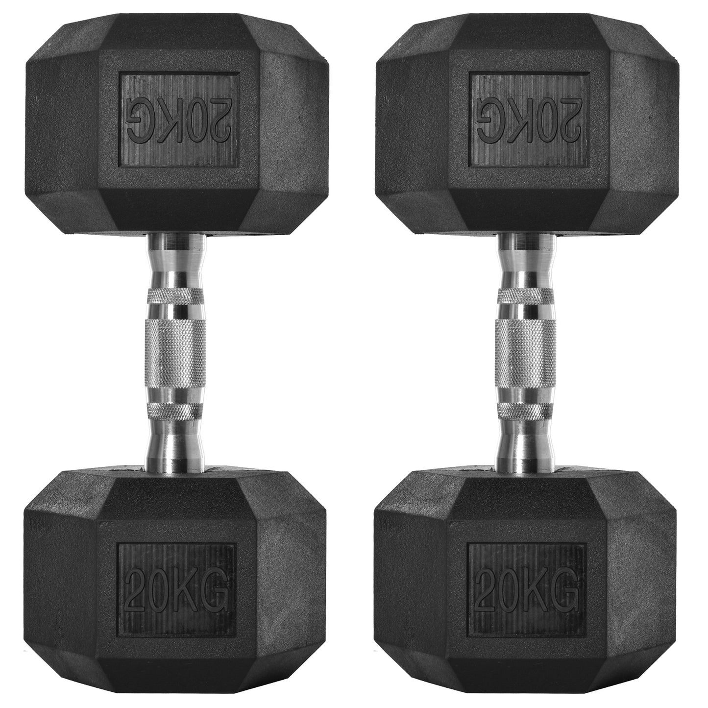 HOMCOM 2x20kg Rubber Hex Dumbbell Portable Hand Weights Dumbbell Home Gym Workout Fitness Hand Dumbbell #8 Top Sellingin Strength Training 5