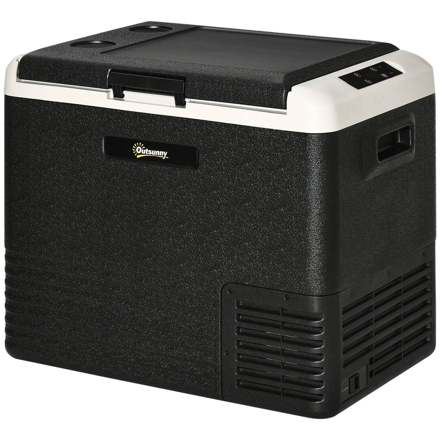 Outsunny 50L Car Refrigerator, Portable Compressor Car Fridge Freezer, Electric Cooler Box with 12/24V DC and 110-240V AC for Camping, Driving, Picnic, Down to -20℃ 5