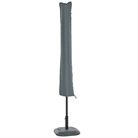 Outsunny Parasol Cover, Cantilever Umbrella Cover, Banana Umbrella Cover with Zipper for Outdoor Garden, Patio, Grey #10 Top Sellingin Parasol Umbrellas & Accessories 4.8