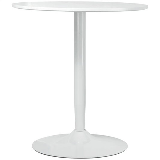HOMCOM 75H x Φ70cm Two-Person Minimalistic Dining Table - White