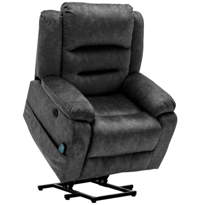 Power Lift Electric Recliner Chair with Massage and Heating Points, Recliner Armchair for Elderly, 87x85x107 cm, Grey