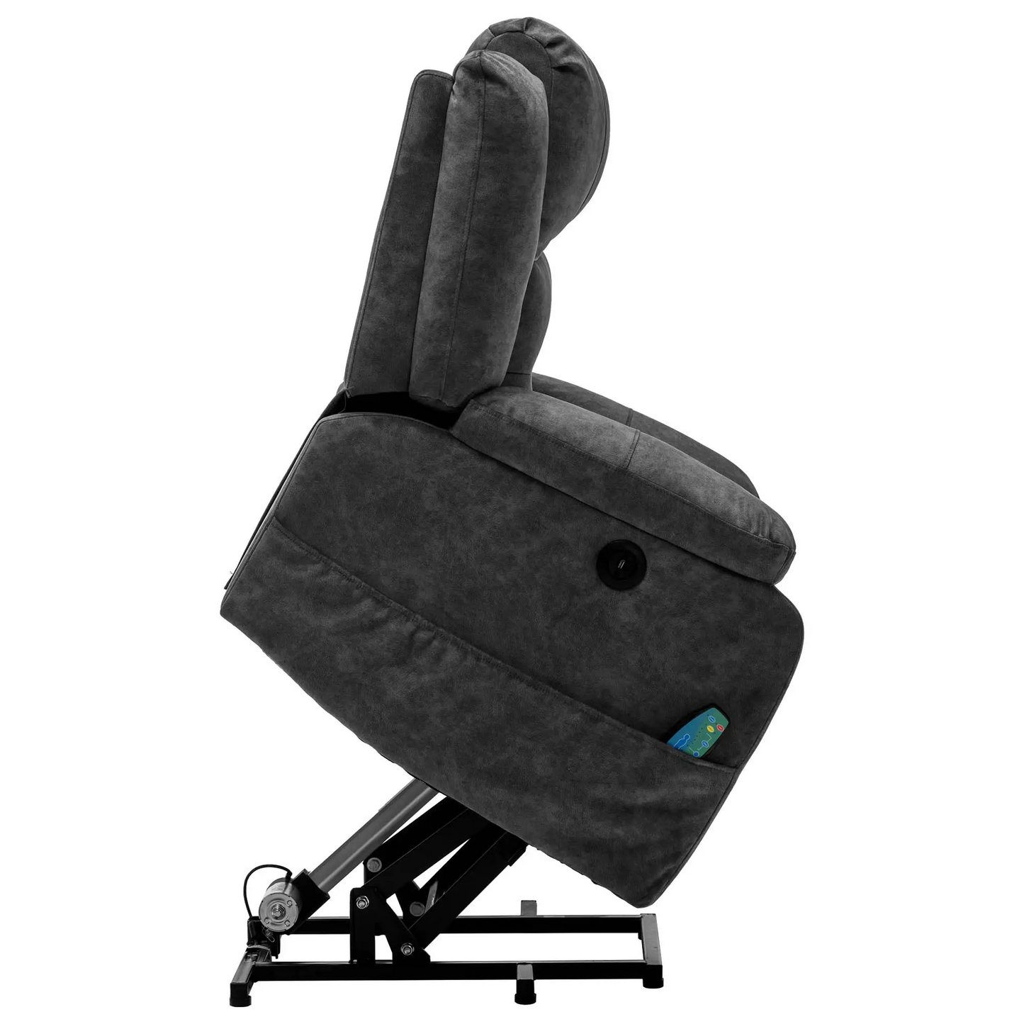 Power Lift Electric Recliner Chair with Massage and Heating Points, Recliner Armchair for Elderly, 87x85x107 cm, Grey