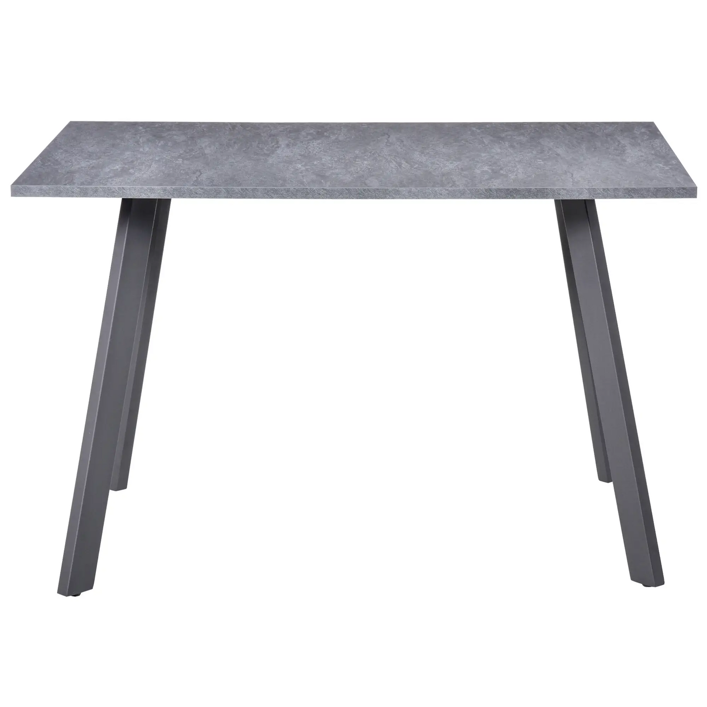 HOMCOM Dining Table, Contemporary Rectangle Kitchen Table with Metal Legs and Spacious Tabletop for Dining Room, Living Room, Dark Grey