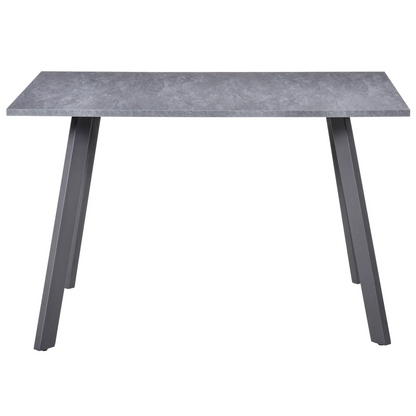 HOMCOM Dining Table, Contemporary Rectangle Kitchen Table with Metal Legs and Spacious Tabletop for Dining Room, Living Room, Dark Grey