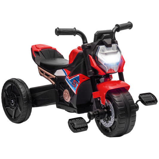 AIYAPLAY Motorcycle Design, 3 in 1 Toddler Trike, Sliding Car, Balance Bike with Headlight, Music, Horn, Red 5
