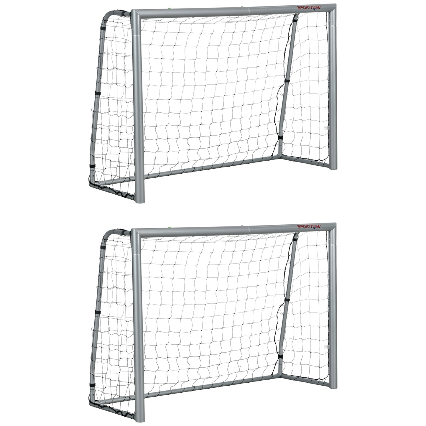 SPORTNOW 6ft x 4ft Football Goal, Set of 2 Football Net for Garden, Training Goal with Ground Stakes, Steel Frame #4 Top Sellingin Football