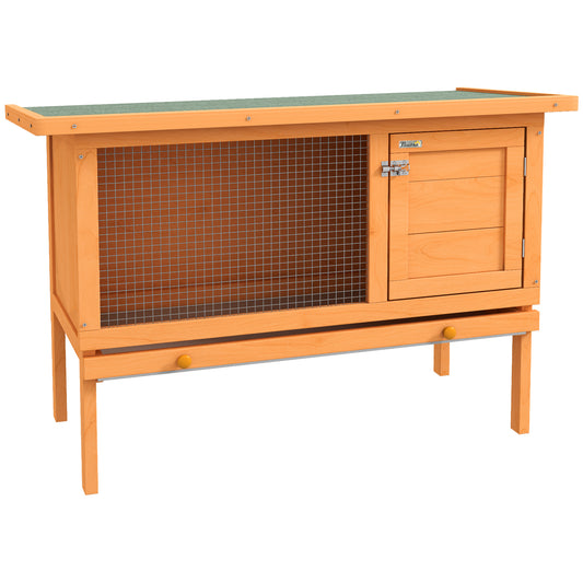 PawHut Rabbit Hutch Outdoor Guinea Pig Hutch Bunny Cage Shelter Outdoor, 90 x 45 x 65cm 4.6