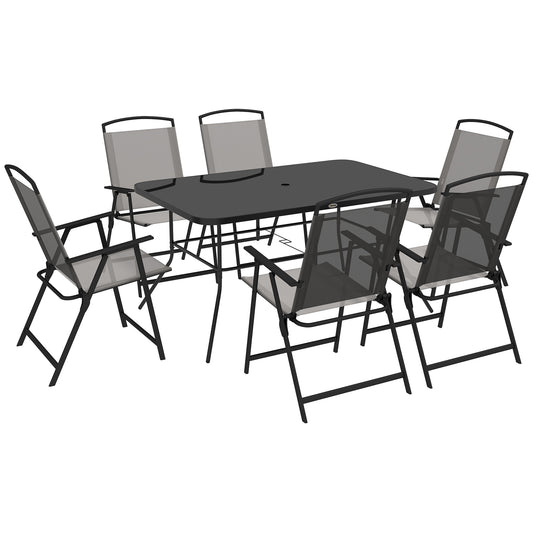 Outsunny 4 Pieces Garden Furniture Set, 5-Level Reclining Garden Corner Sofa Set, Outdoor Lounge Conversation Sectional with Cushions, Wood Effect Plastic Table, White Frame & Grey Cushion 5