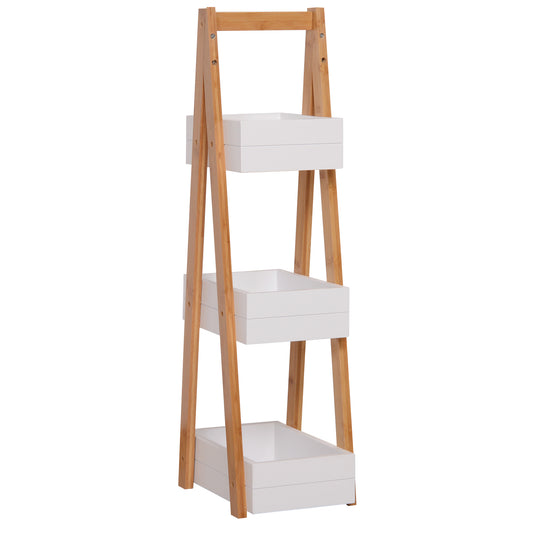 HOMCOM 3 Tier Bathroom Shower Caddy Freestanding Rack Storage Unit Shelf Organiser #10 Top Sellingin Bathroom Accessories 4.6