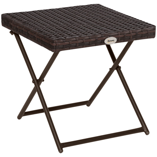 Outsunny Single Rattan Armchair, with Cushions - Brown