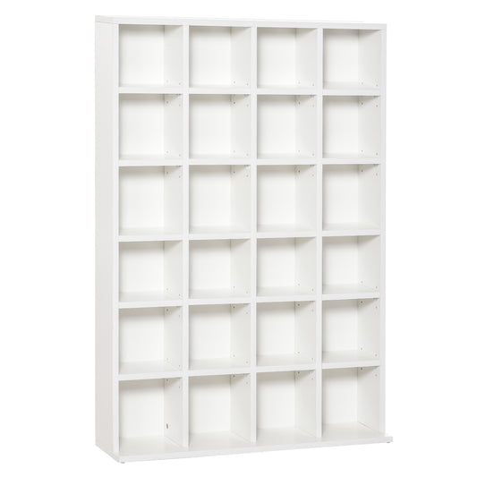 HOMCOM CD Storage Unit with Adjustable Shelves, 89 x 130.5 cm, White #7 Top Sellingin Bookcases & Shelves 4.8