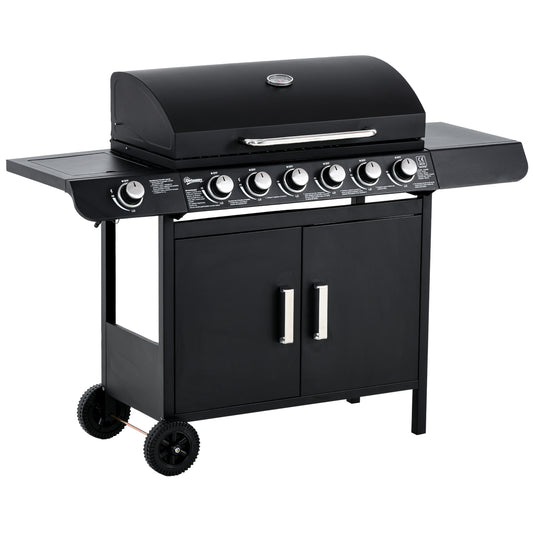 Outsunny Seven Burner Gas Grill, with Integrated Thermometer and Storage #6 Top Sellingin Barbecues 5