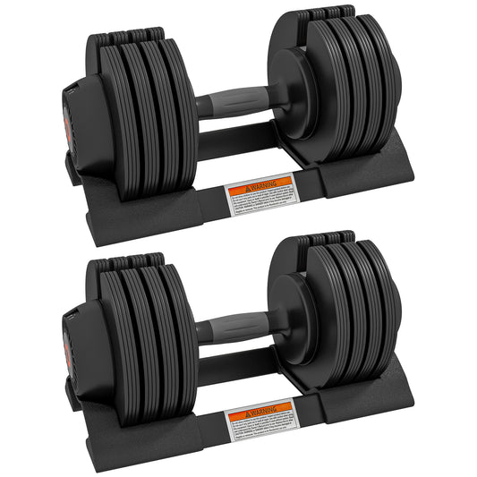 SPORTNOW 2 x 20KG Adjustable Dumbbells Set, 4-in-1 Weights Set with Storage Tray and Non-Slip Handle, Home Gym Fitness Equipment, Black #4 Top Sellingin Other Fitness Equipment & Accessories 4.7
