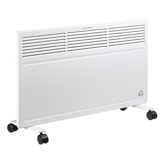 HOMCOM POWER Convector Radiator Freestanding or Wall-mounted Heating with 2 Heat Settings Safety Cut-Off, White #5 Top Sellingin Heating 4.9