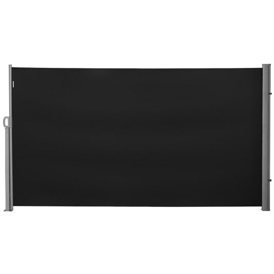 Outsunny Retractable Sun Side Awning Screen Fence Patio Garden Wall Balcony Screening Panel Outdoor Blind Privacy Divider (3x1.8M, Black) #9 Top Sellingin Awnings 5