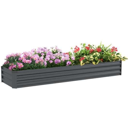 Outsunny 60 x 240cm Galvanised Steel Planter, with Open Bottom #5 Top Sellingin Garden Planters & Stands 4.8