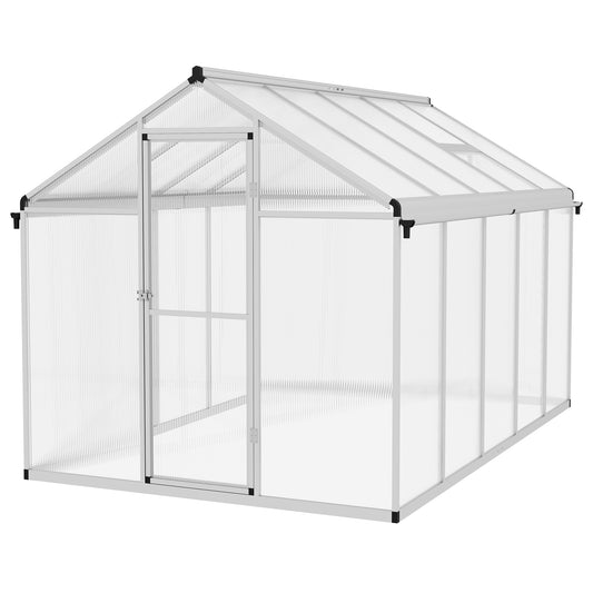 Outsunny 10 x 6ft Aluminium Frame Walk-In Greenhouse 4.8